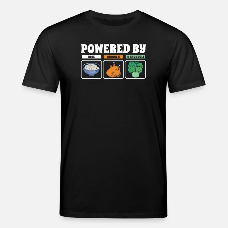 Propulsé par Rice Chicken Broccoli - T-shirt bio CREATOR Stanley/Stella Unisexe - noir