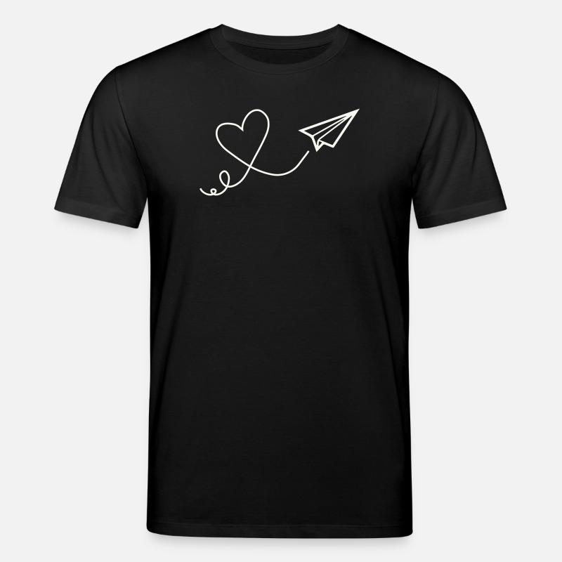 Dessin au trait Herzflug - T-shirt bio CREATOR Stanley/Stella Unisexe - noir