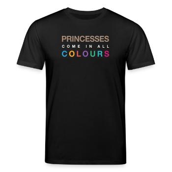 Les princesses existent en toutes les couleurs - T-shirt bio CREATOR Stanley/Stella Unisexe - noir - Devant - Alina (178cm) & Michal (187cm)