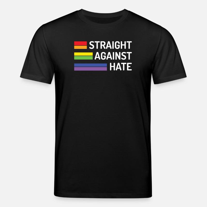 Pride Month - Straight Against Hate - Stanley/Stella CREATOR Unisex Organic T-Shirt - black