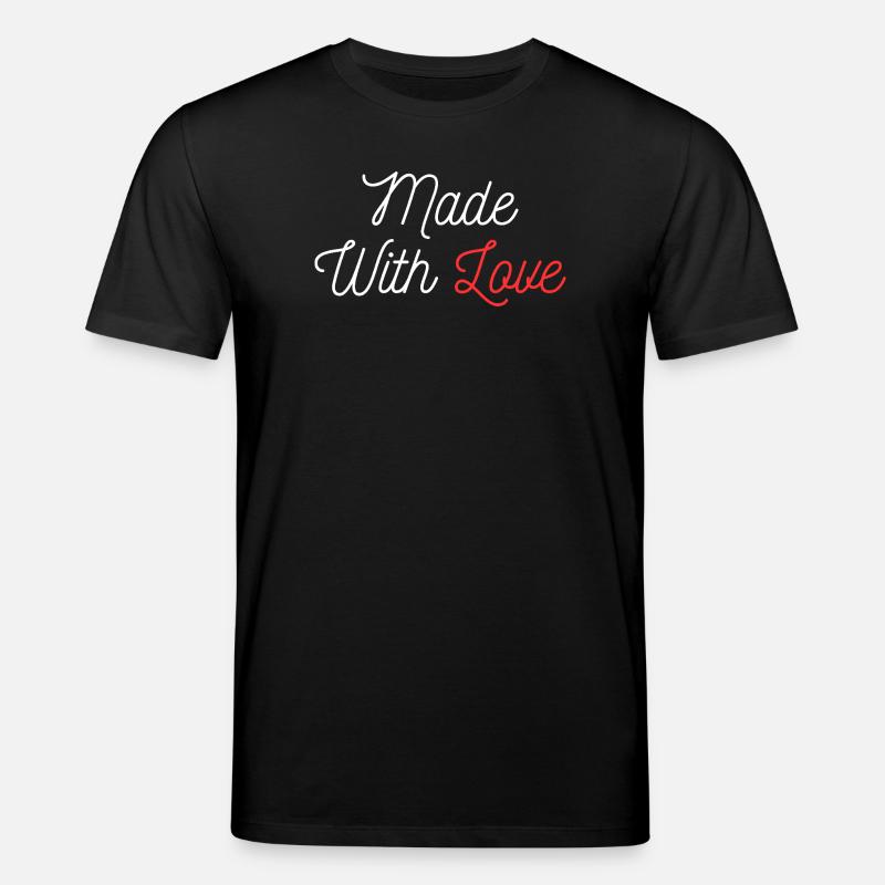 Made with love Valentines Day - Stanley/Stella Unisex Bio-T-Shirt CREATOR - Schwarz