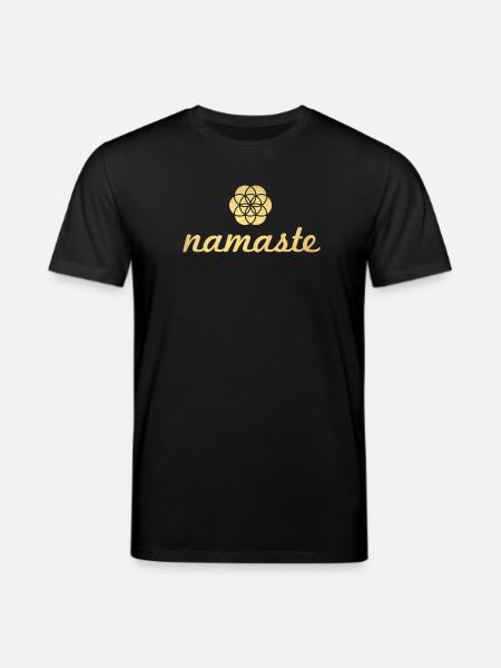 Namaste Yoga Fiore d'oro della vita Shanti Ornamento - Maglietta ecologica unisex CREATOR di Stanley/Stella - nero