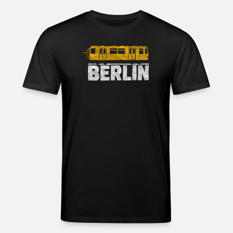 Graphique du tramway de Berlin - T-shirt bio CREATOR Stanley/Stella Unisexe - noir