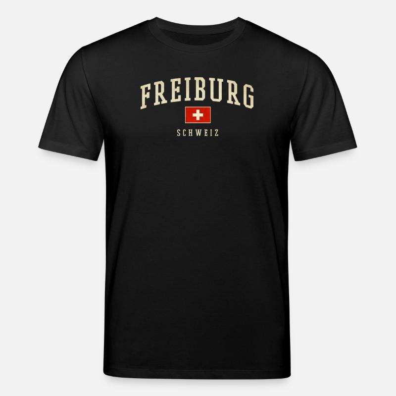Freiburg Schweiz Emblem - Stanley/Stella Unisex Bio-T-Shirt CREATOR  - Schwarz