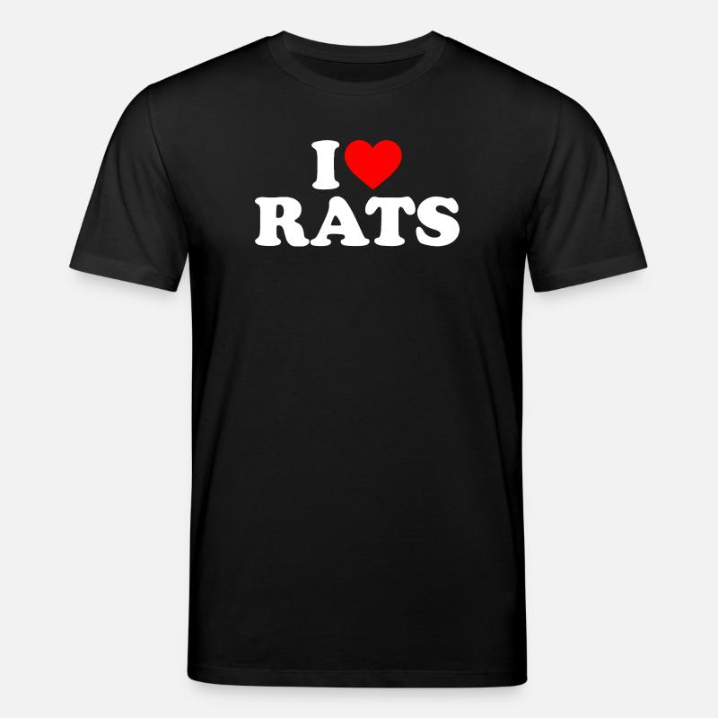 Ich liebe Ratten - Stanley/Stella Unisex Bio-T-Shirt CREATOR  - Schwarz
