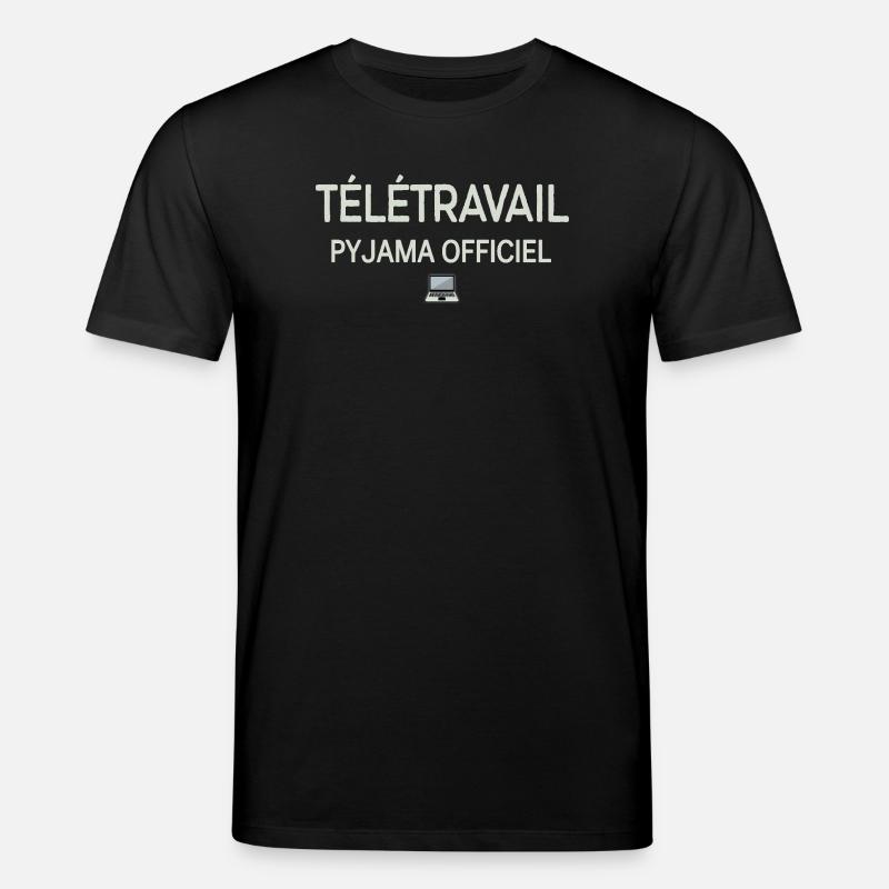 Offizielle Pyjama-Telearbeit - Stanley/Stella Unisex Bio-T-Shirt CREATOR  - Schwarz