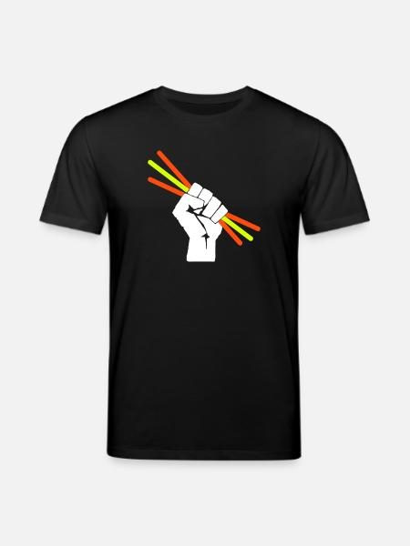 Leuchtstäbchen - Knicklicht - Faust - Stanley/Stella Unisex Bio-T-Shirt CREATOR  - Schwarz