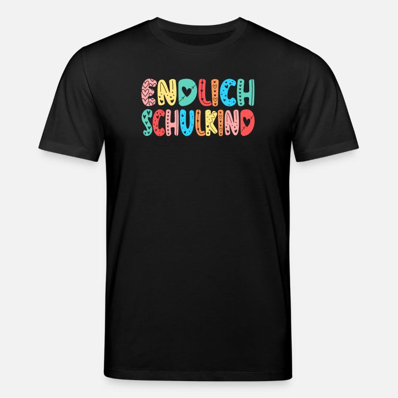 EINSCHULUNG ENDLICH SCHULKIND HERZ - Stanley/Stella Unisex Bio-T-Shirt CREATOR  - Schwarz