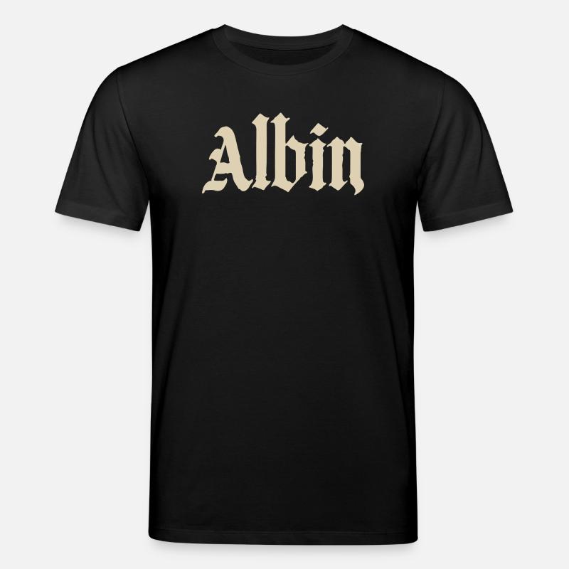 Abhin in Gothic Script - Stanley/Stella CREATOR Unisex Organic T-Shirt - black