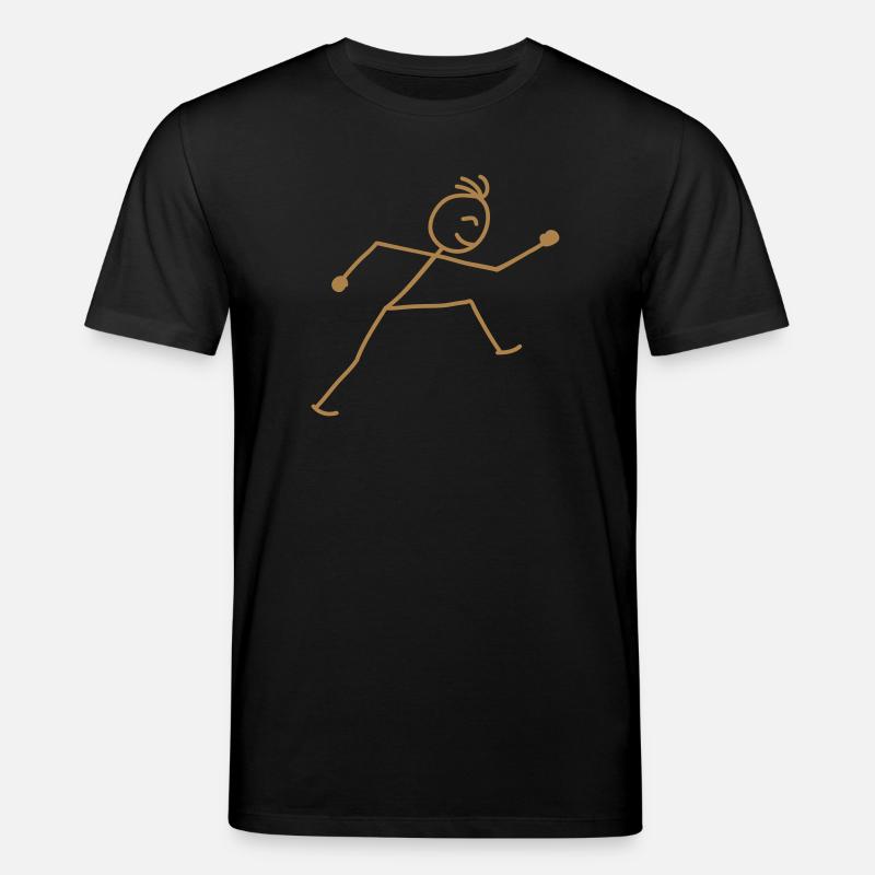 walking_stick_figure_1c - T-shirt bio CREATOR Stanley/Stella Unisexe - noir