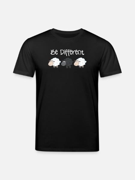 Schwarzes Schaf Be Different Geschenk Weihnachten - Stanley/Stella Unisex Bio-T-Shirt CREATOR - Schwarz