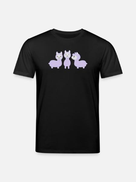 Drei Alpakas - Stanley/Stella Unisex Bio-T-Shirt CREATOR  - Schwarz