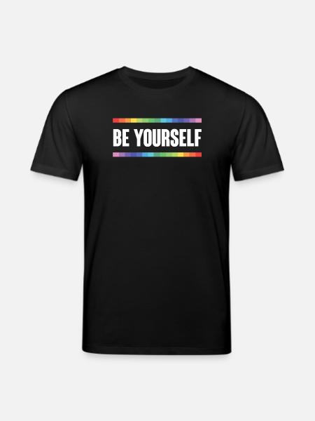 LGBTQ Pride Month - Be Yourself - Stanley/Stella CREATOR Unisex Organic T-Shirt - black