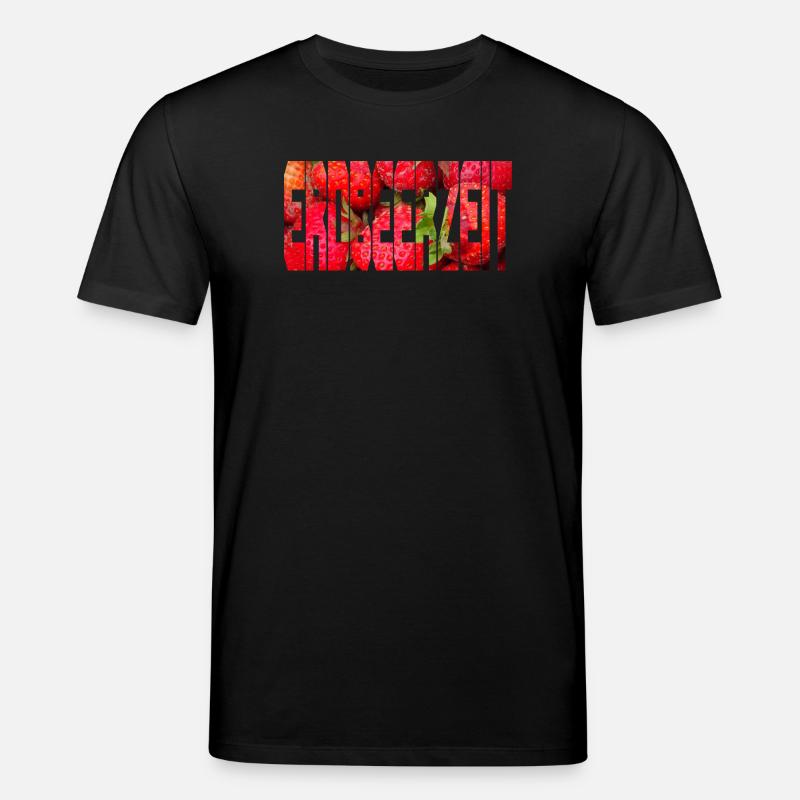 Erdbeere - Stanley/Stella Unisex Bio-T-Shirt CREATOR  - Schwarz