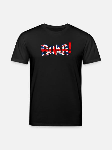ROAR Royaume-Uni Drapeau du Royaume-Uni - T-shirt bio CREATOR Stanley/Stella Unisexe - noir