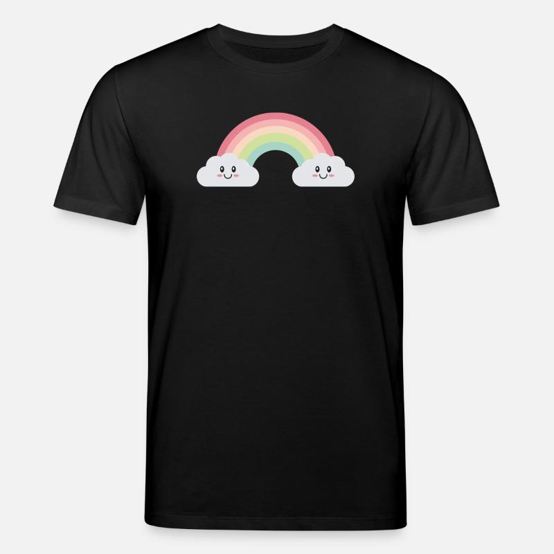 Regenbogenwolken - Stanley/Stella Unisex Bio-T-Shirt CREATOR  - Schwarz