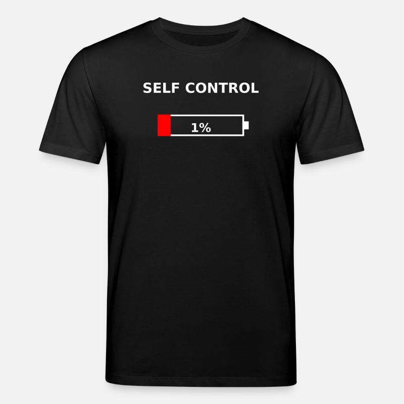 SELF CONTROL - 1 % Batterie faible - T-shirt bio CREATOR Stanley/Stella Unisexe - noir