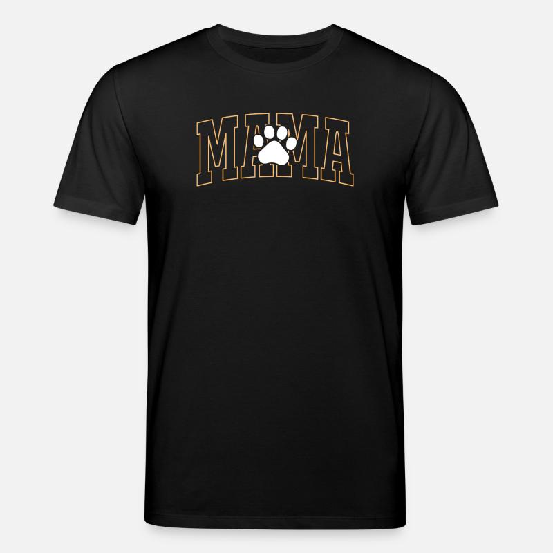 Mama mit Pfotenabdruck - Stanley/Stella Unisex Bio-T-Shirt CREATOR  - Schwarz