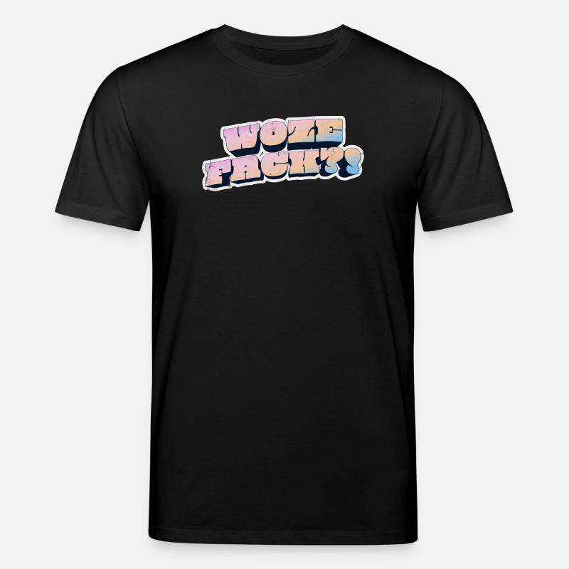 Wow Face Pastell Graffiti Stil - Stanley/Stella Unisex Bio-T-Shirt CREATOR - Schwarz