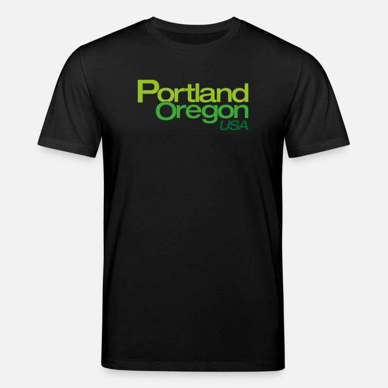 Portland Gradient City Logo - T-shirt bio CREATOR Stanley/Stella Unisexe - noir