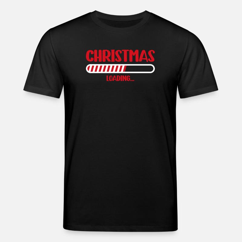 Christmas Loading Progress Bar - Stanley/Stella CREATOR Unisex Organic T-Shirt - black