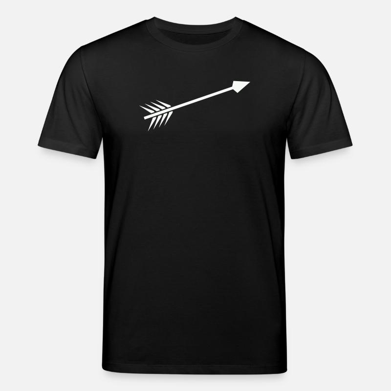 Flèche blanche avec plume - T-shirt bio CREATOR Stanley/Stella Unisexe - noir