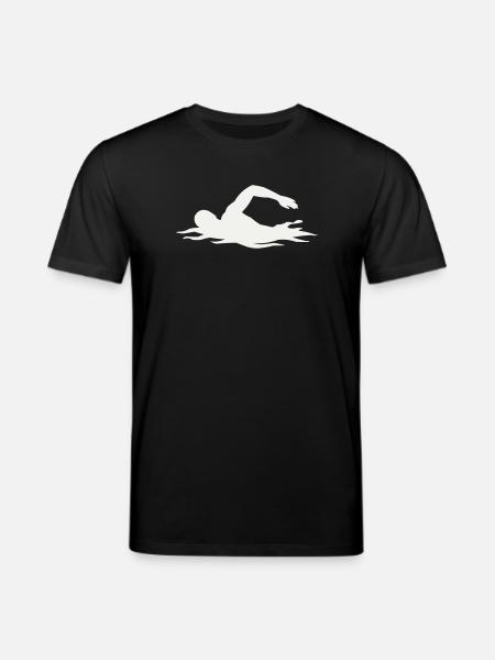 Silhouette de nageurs dans l’eau - T-shirt bio CREATOR Stanley/Stella Unisexe - noir