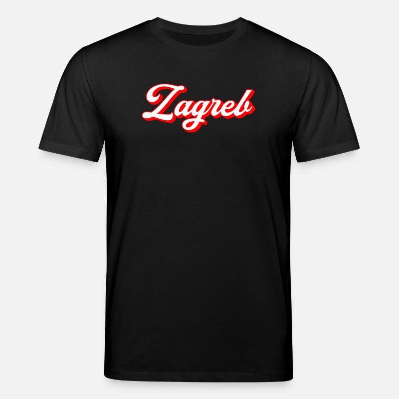 Zagreb Script Rétro - T-shirt bio CREATOR Stanley/Stella Unisexe - noir