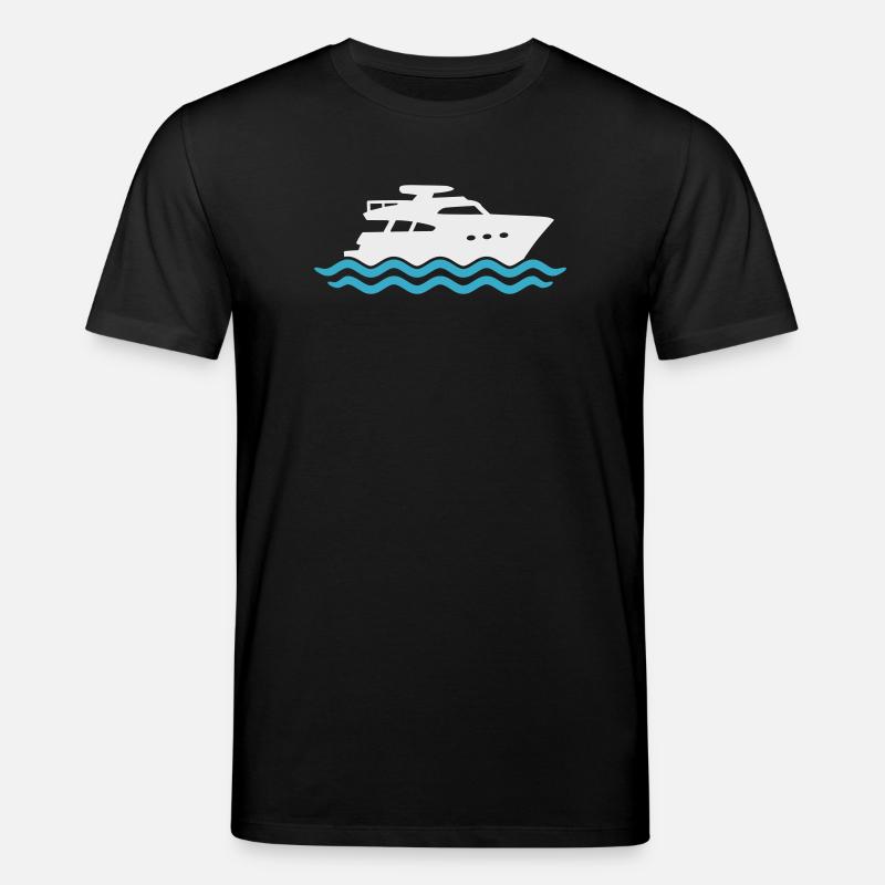 Yacht Silhouette Motorboot - Stanley/Stella Unisex Bio-T-Shirt CREATOR  - Schwarz