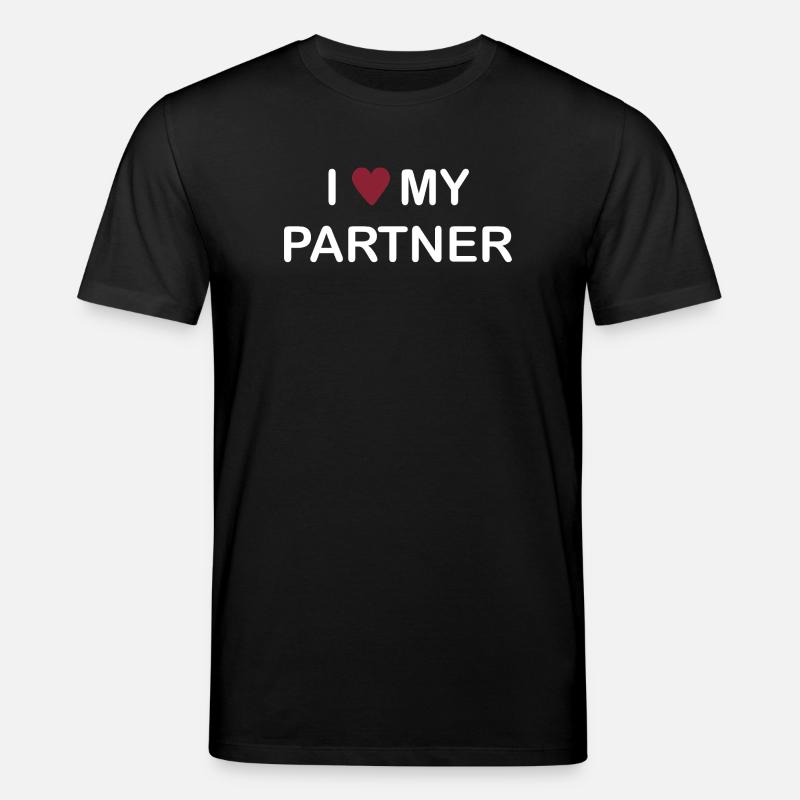 I love My Partner – Pärchen Shirt/Pullover - Stanley/Stella Unisex Bio-T-Shirt CREATOR - Schwarz