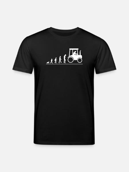 Evolution from baby to farmer, farmer - Stanley/Stella CREATOR Unisex Organic T-Shirt - black