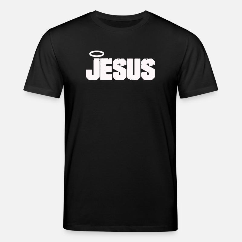 Lettres de Jésus avec auréole - T-shirt bio CREATOR Stanley/Stella Unisexe - noir