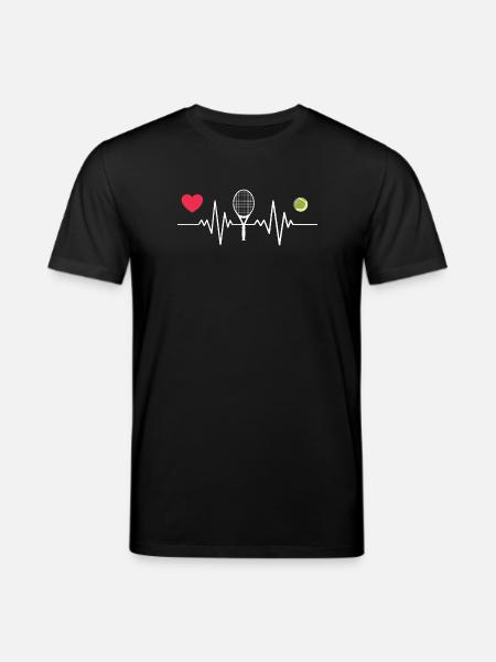 Tennis is My Heartbeat - Stanley/Stella CREATOR Unisex Organic T-Shirt - black