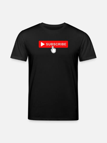Subscribe Button Click Icon Design - Stanley/Stella CREATOR Unisex Organic T-Shirt - black