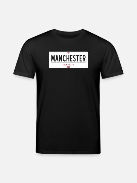 Manchester town sign - Stanley/Stella CREATOR Unisex Organic T-Shirt - black