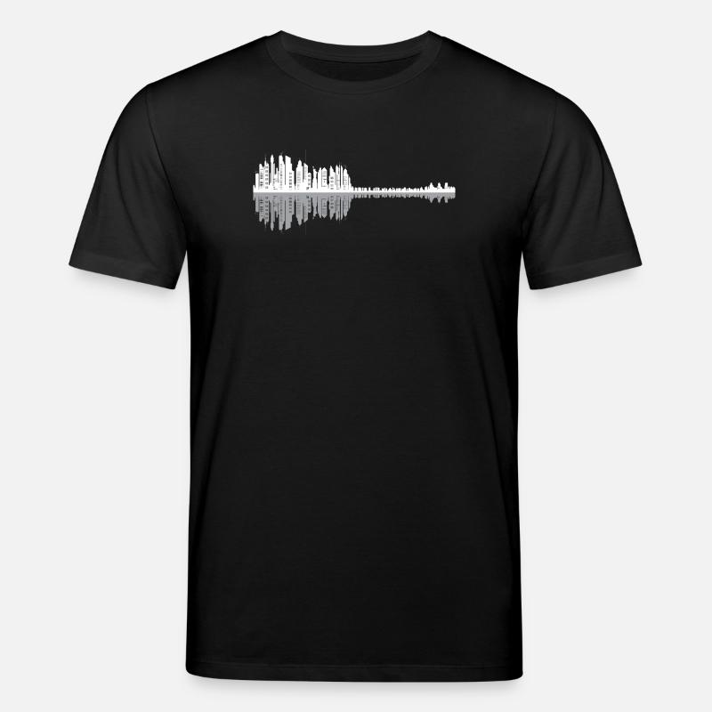 Urban Guitar Skyline - Stanley/Stella Unisex Bio-T-Shirt CREATOR - Schwarz