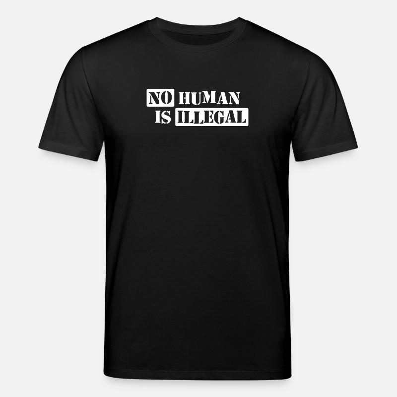 No Human Is Illegal - Stanley/Stella CREATOR Unisex Organic T-Shirt - black