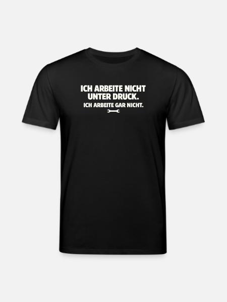 Ich arbeite gar nicht Spruch - Stanley/Stella Unisex Bio-T-Shirt CREATOR  - Schwarz