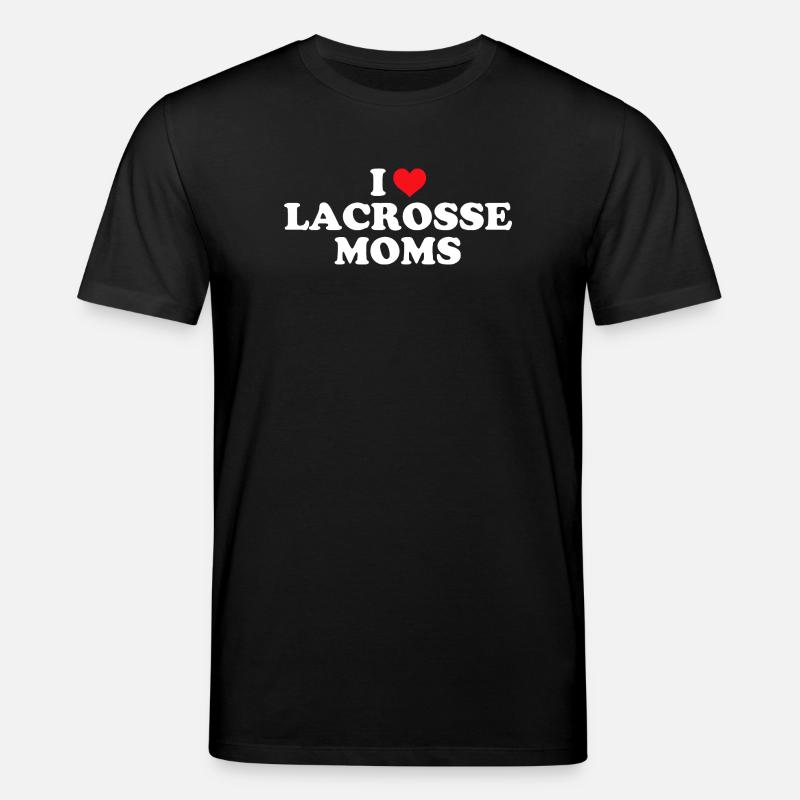I Love Lacrosse Moms - Stanley/Stella CREATOR Unisex Organic T-Shirt - black
