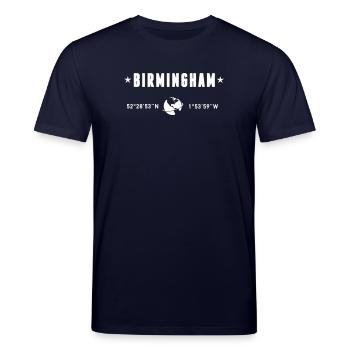 Birmingham UK Koordinaten Planet Erde Weiß - Stanley/Stella Unisex Bio-T-Shirt CREATOR  - Navy - Vorne