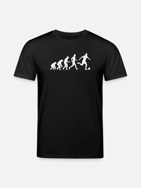 Fußball Evolution Silhouette Fußballer Entwicklung - Stanley/Stella Unisex Bio-T-Shirt CREATOR - Schwarz