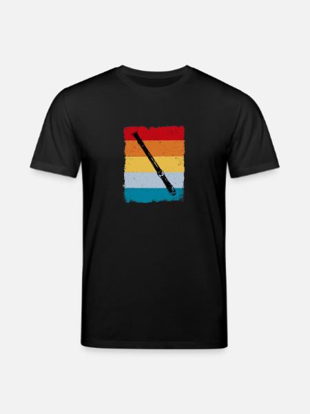 Flûte à bec rétro - T-shirt bio CREATOR Stanley/Stella Unisexe - noir