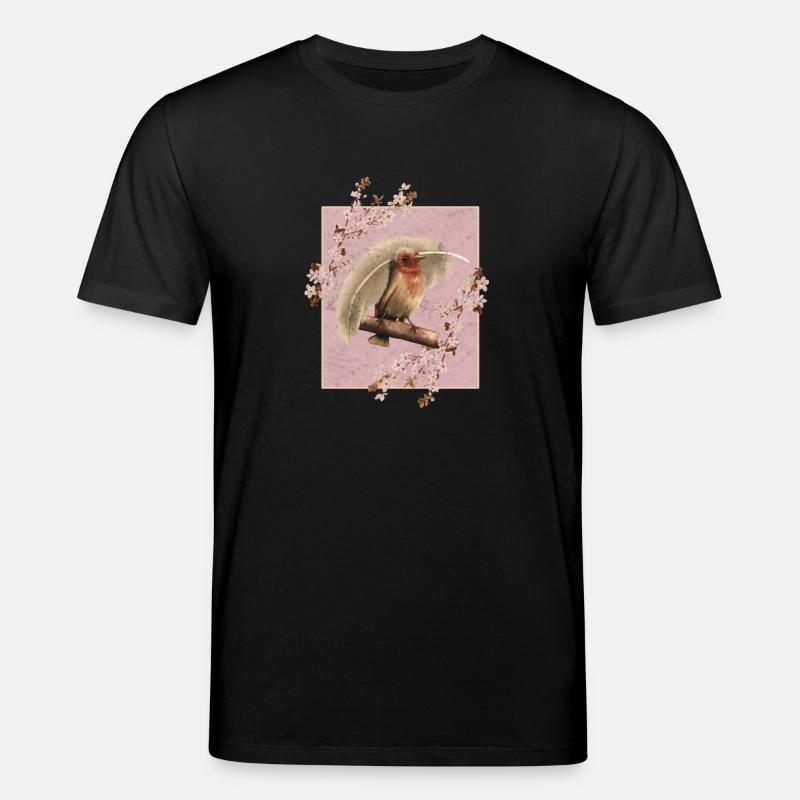 Japan Kirschblüten Vogel - Stanley/Stella Unisex Bio-T-Shirt CREATOR  - Schwarz