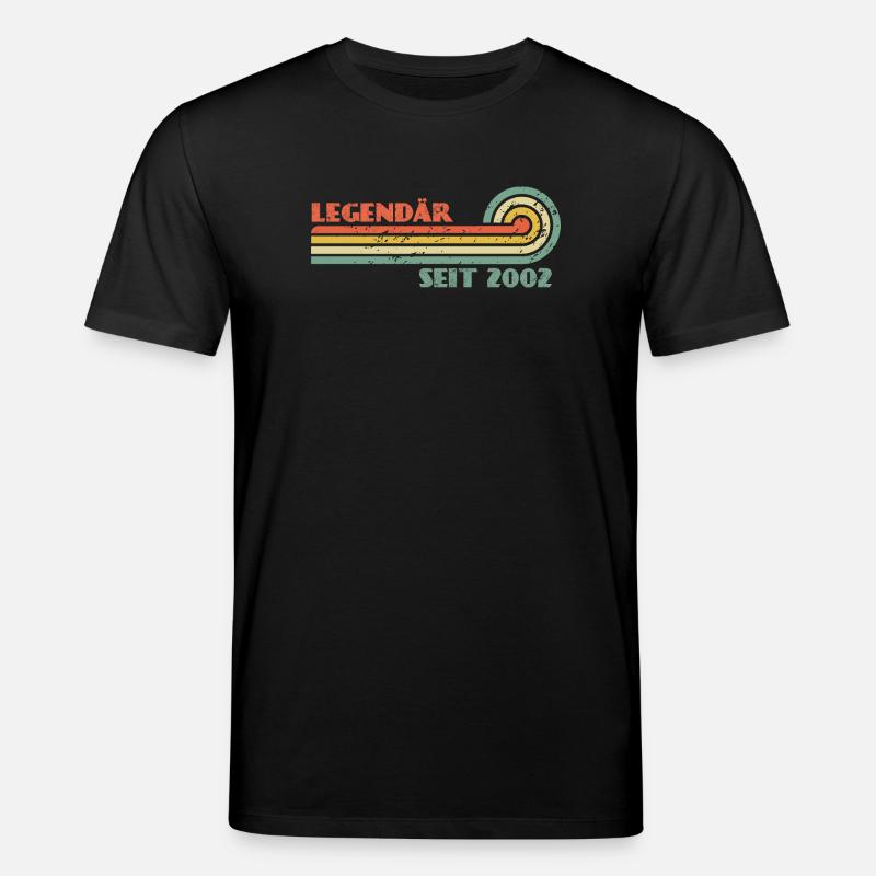 Legendär seit 2002 Retro Regenbogen - Stanley/Stella Unisex Bio-T-Shirt CREATOR  - Schwarz
