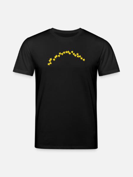 Stararc semicircle small 3D stars - Stanley/Stella CREATOR Unisex Organic T-Shirt - black