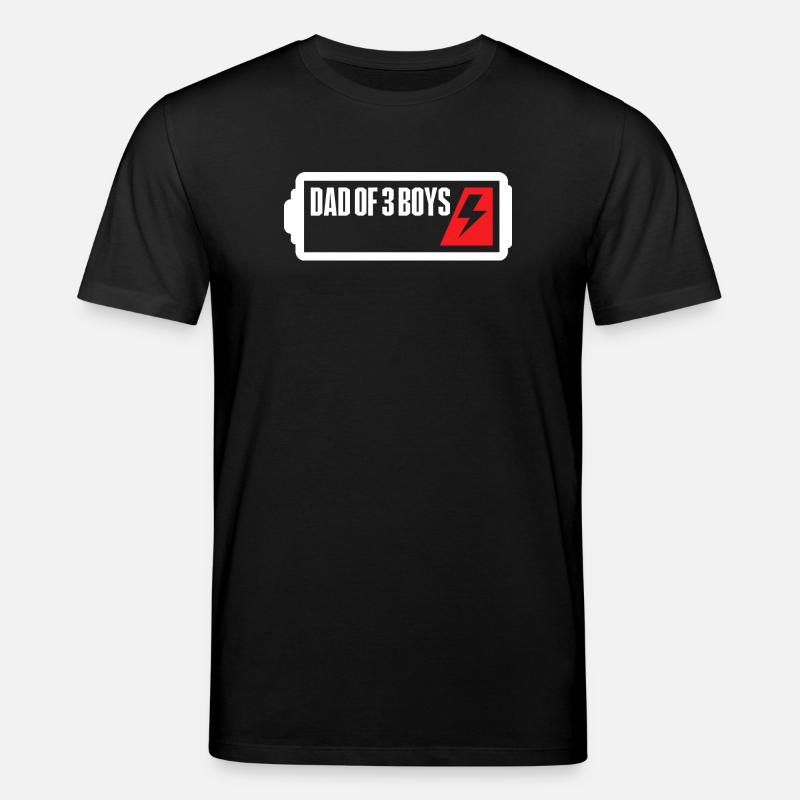 Père de 3 garçons - T-shirt bio CREATOR Stanley/Stella Unisexe - noir