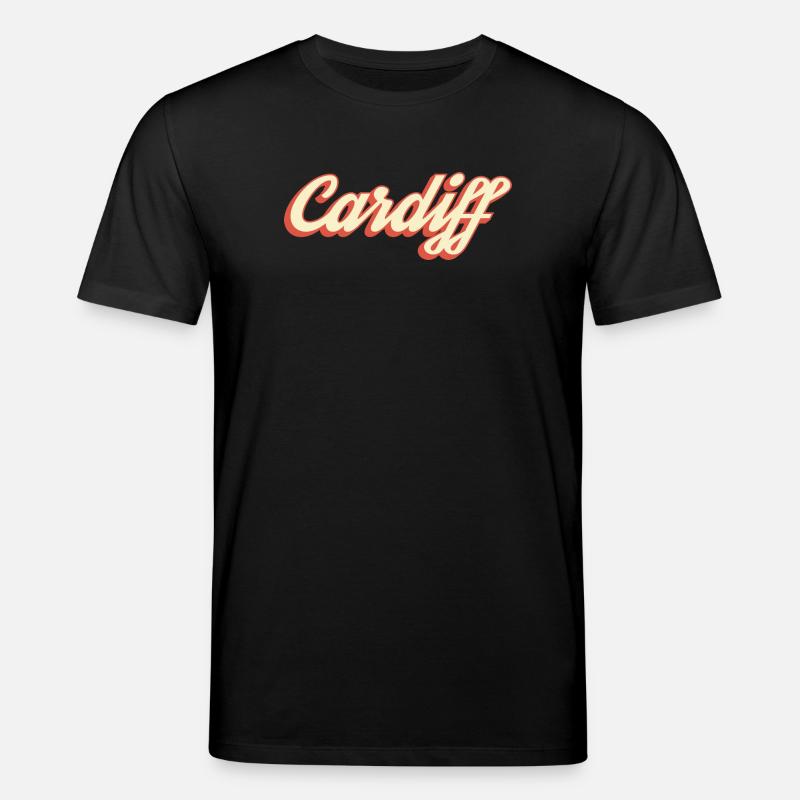 Cardiff Retro Script Logo - Stanley/Stella Unisex Bio-T-Shirt CREATOR  - Schwarz