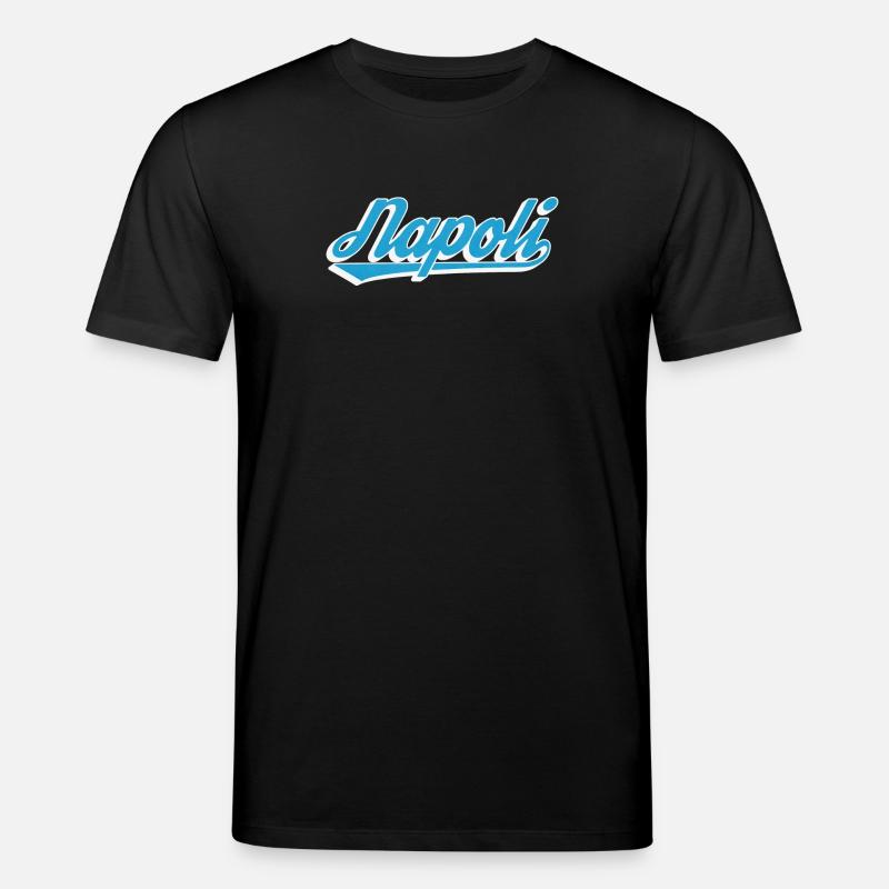 Napoli Retro Script Blau - Stanley/Stella Unisex Bio-T-Shirt CREATOR  - Schwarz