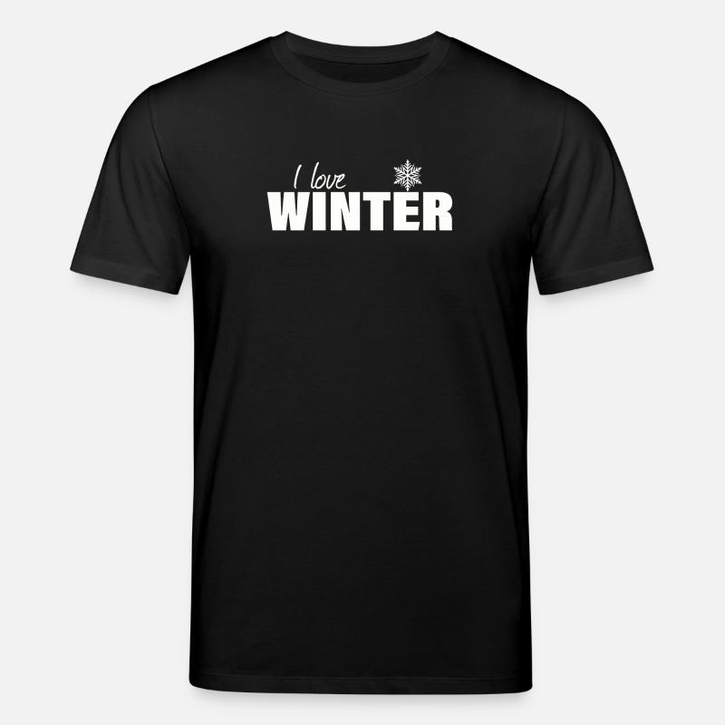 I LOVE WINTER - Stanley/Stella Unisex Bio-T-Shirt CREATOR  - Schwarz