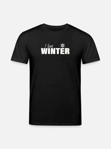 i love winter - Stanley/Stella CREATOR Unisex Organic T-Shirt - black